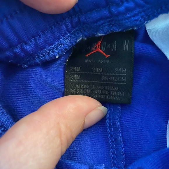 Jordan Blue and Yellow Sweatpants with Jumpman Logo - Picture 4 of 6